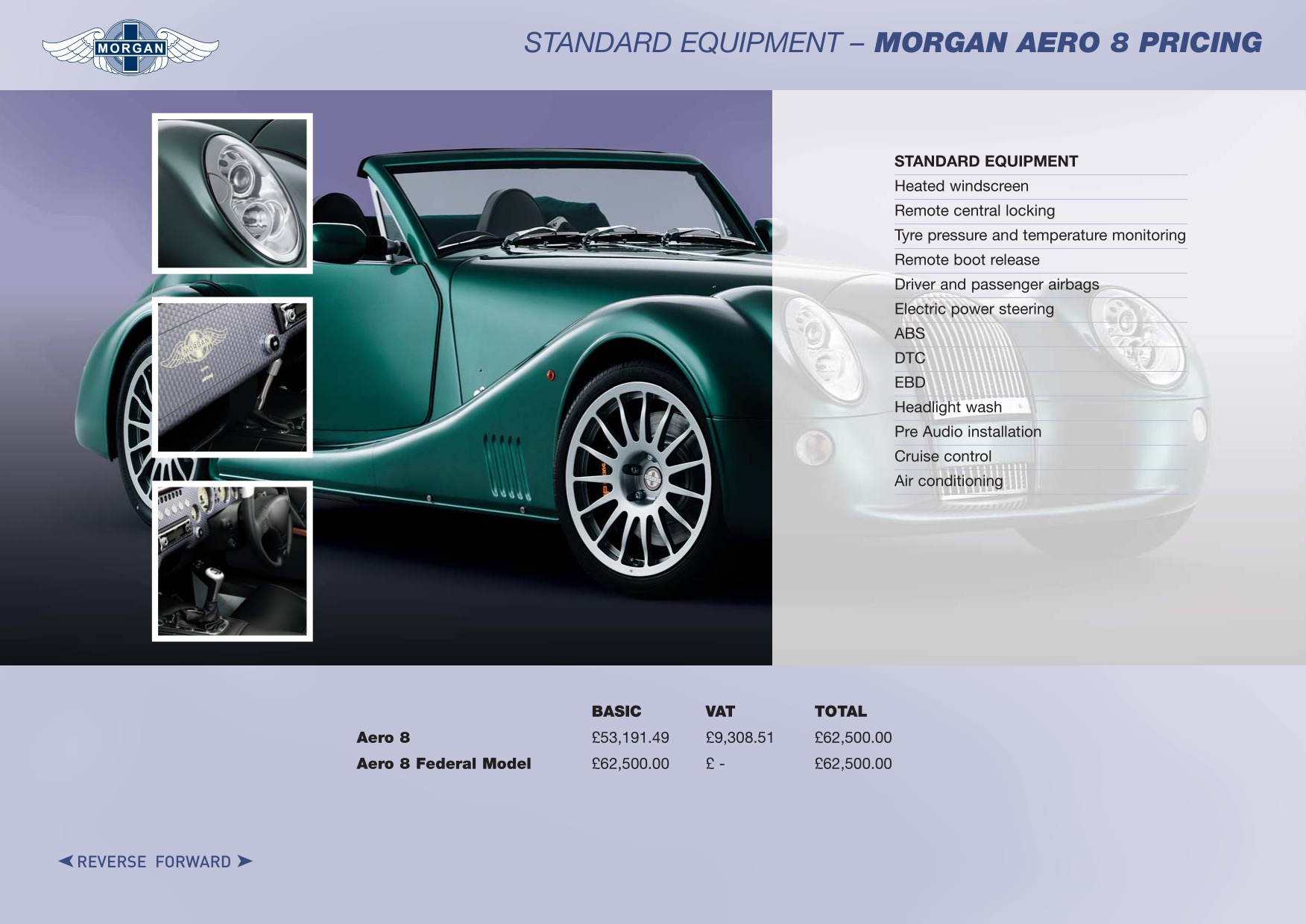 2006 Morgan Aero Brochure Page 1